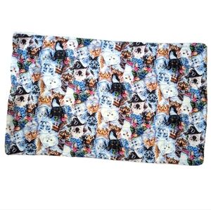 28.5" x 38.5" Cat pillowcase multiple cat collage with flowers/floral background